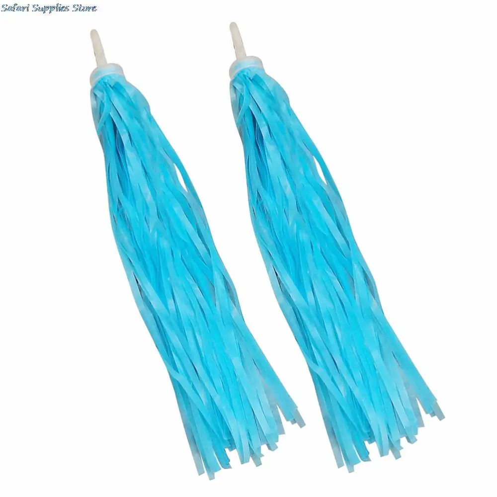 Bicycle Handlebar Tassel Bike Handle Grips Decoration PE Streamers Tricycle Kids Girls Scooter Handlebar Grips Tassels 1Pair