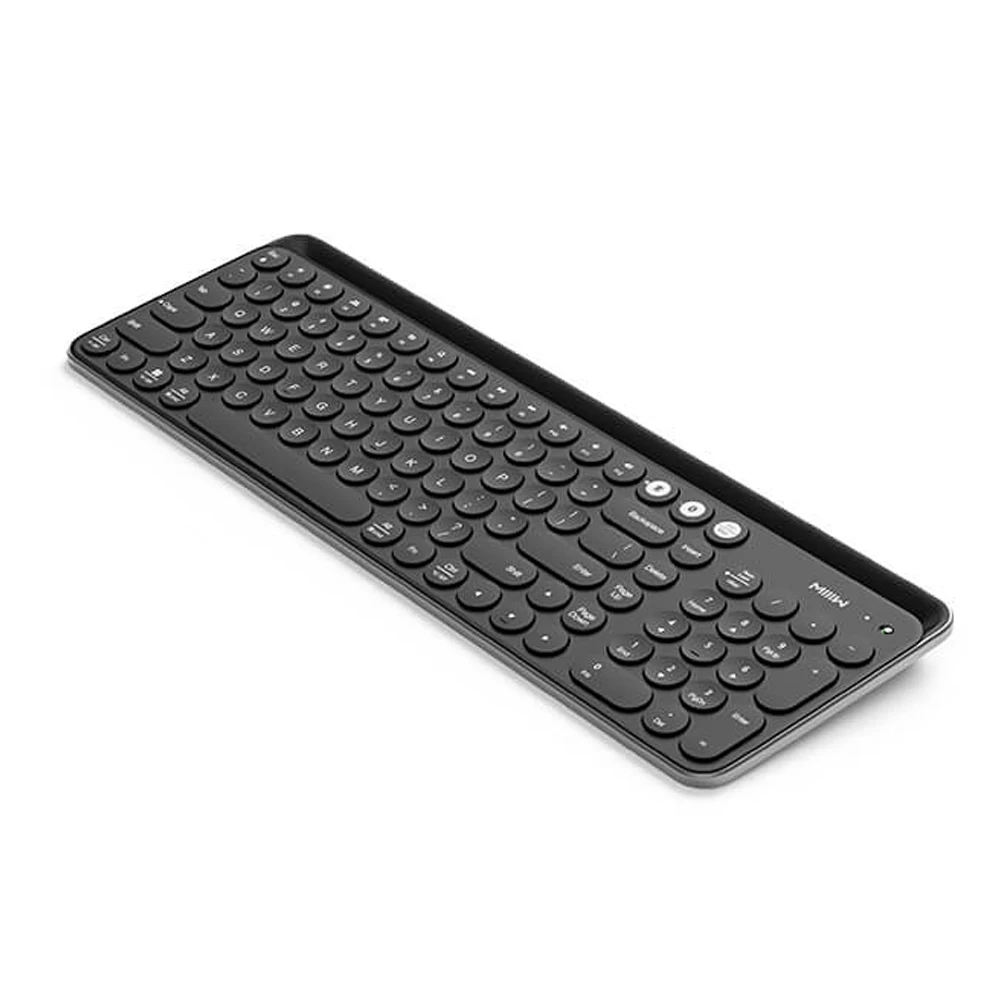 Black Xiaomi Miiiw Bluetooth Двухрежимная клавиатура 104 клавиш 2,4 ГГц многосистемная Совместимость для Windows PC Mac Беспроводная портативная клавиатура - Цвет: Black