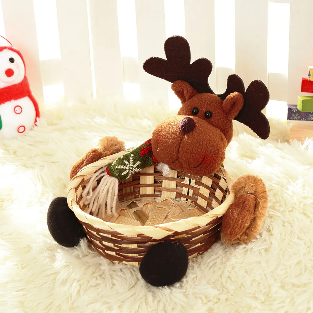 Christmas Candy Storage Basket Decoration Santa Claus Storage Basket Gift Christmas Decoration Christmas Candy Storage Basket