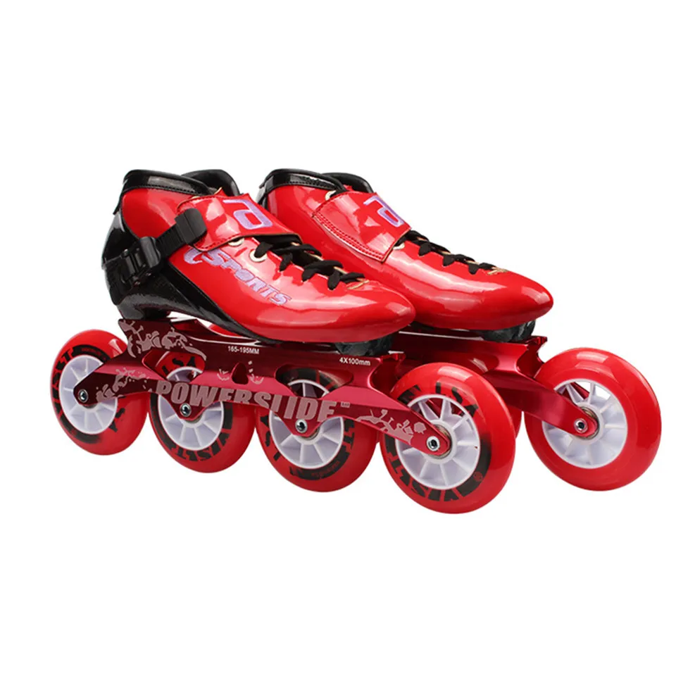 Speed Inline Skates Carbon Fiber Professional 4*100/110mm Competition 4