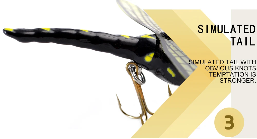 Description Picture 6 of itemFTK 6g Topwater Dragonfly Dry Flies Insect Fly Fishing Lure 75mm Trout Popper Hard Lure Artificial Bait Wobblers