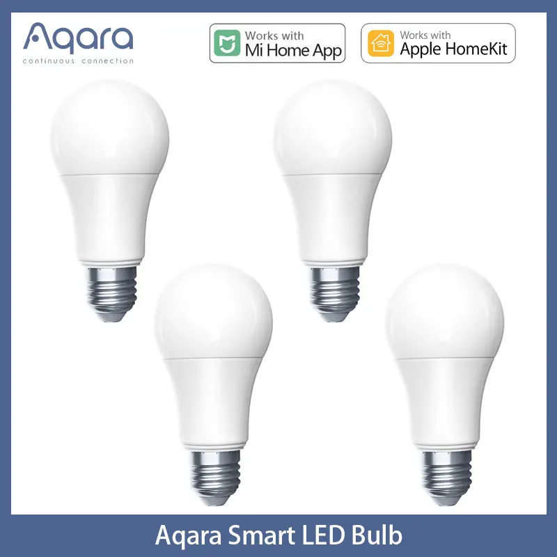 Умная Светодиодная лампа Aqara Zigbee 1-4 шт. 9 Вт E27 2700-6500 К | Электроника
