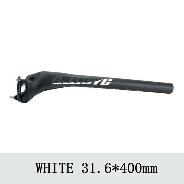 Ullicyc ультра светильник супер прочный MTB велосипед или дорожный велосипед Полный углеродный велосипед параллельные сиденья части 27,2/30,8/31,6/* 350/400 мм - Цвет: White 31.6X400mm