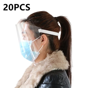 

20PCS Useful Face Shield Eye Protector PC Screen Kitchen Cooking Nursing Summer Anti-droplet Mask Face Windproof Sun Visor Hat