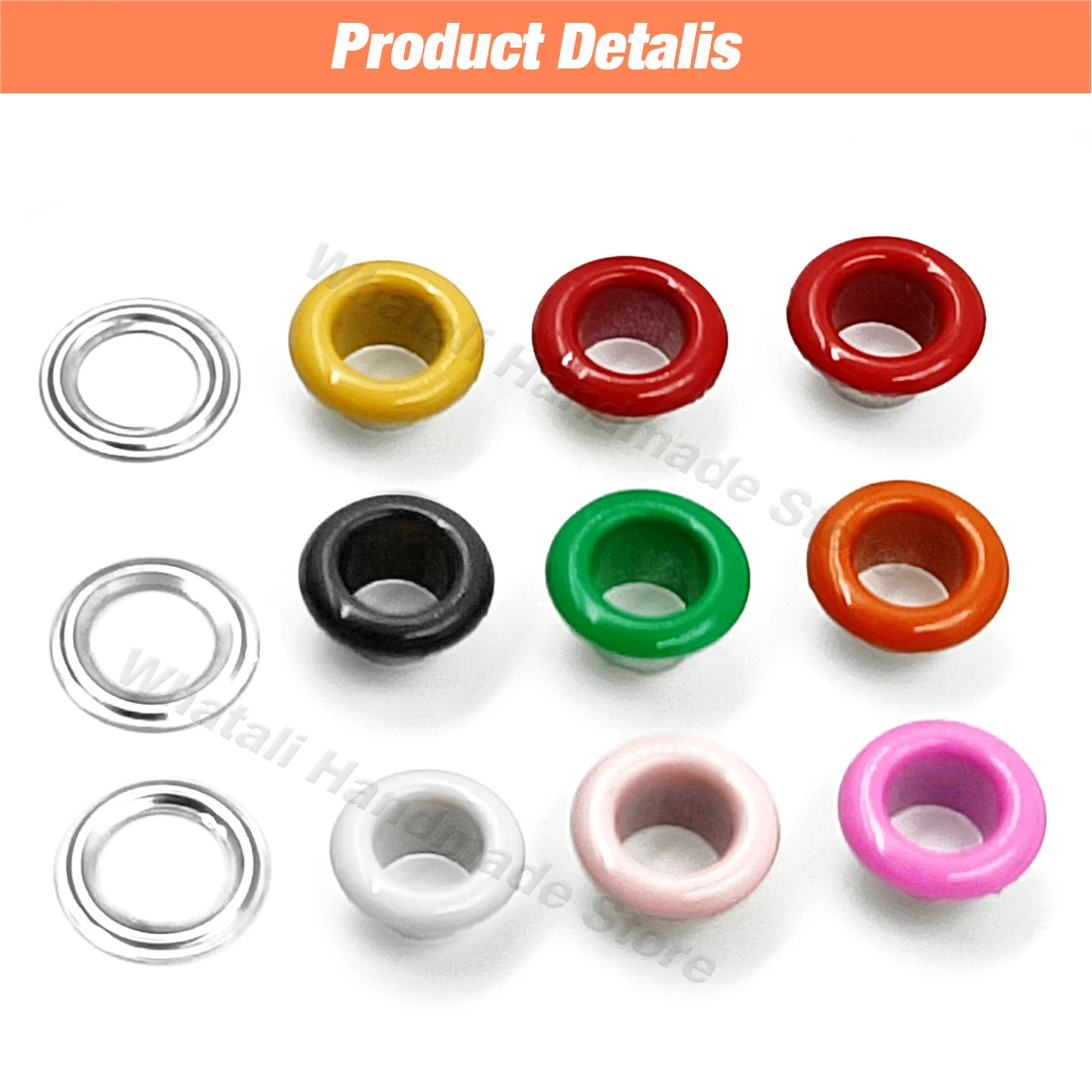 Mixed 11 Colors Hole Metal Eyelets 100pcs For DIY Leathercraft Scrapbooking Shoes Belt Cap Bag Tags Clothes Accessories Fashion eyelet grommet ring eyelet grommet ring kit grommet eyelet kit screw back eyelets metal eyelet buttons