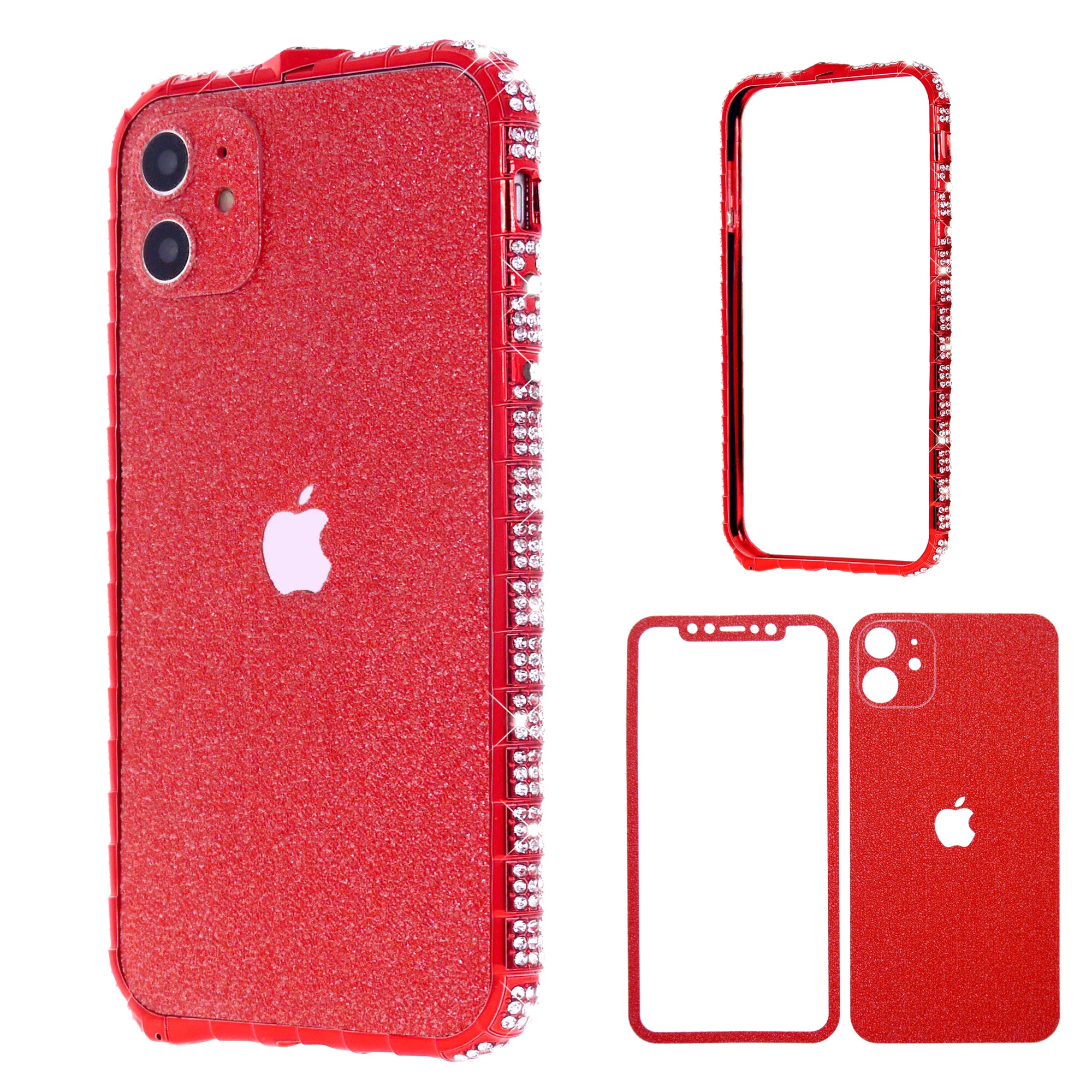 Чехол для iPhone 12 11 Pro Max Mini Xs Xr X 10 8 7 Plus роскошный блестящий металлический бампер со