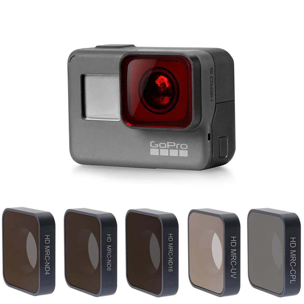 Tenenele-filtros para Câmera Conjunto de Filtros de Ação Neutra para Gopro Esportiva Densidade Hero 7 Black nd 4 8 16 2022 5 6 - Image 6