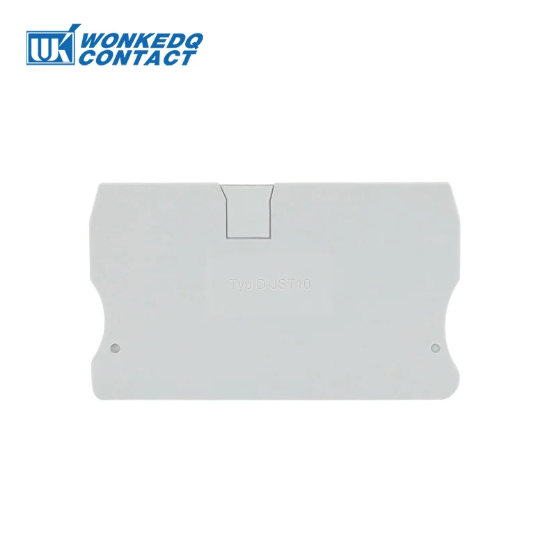 1Pc D-St10 Coperchio Terminale Per Connettore Elettrico St 10 Fili 10Mm Mm² Morsettiera Su Guida Din Modulare D-St 10 Piastra Barriera Metallica Espos