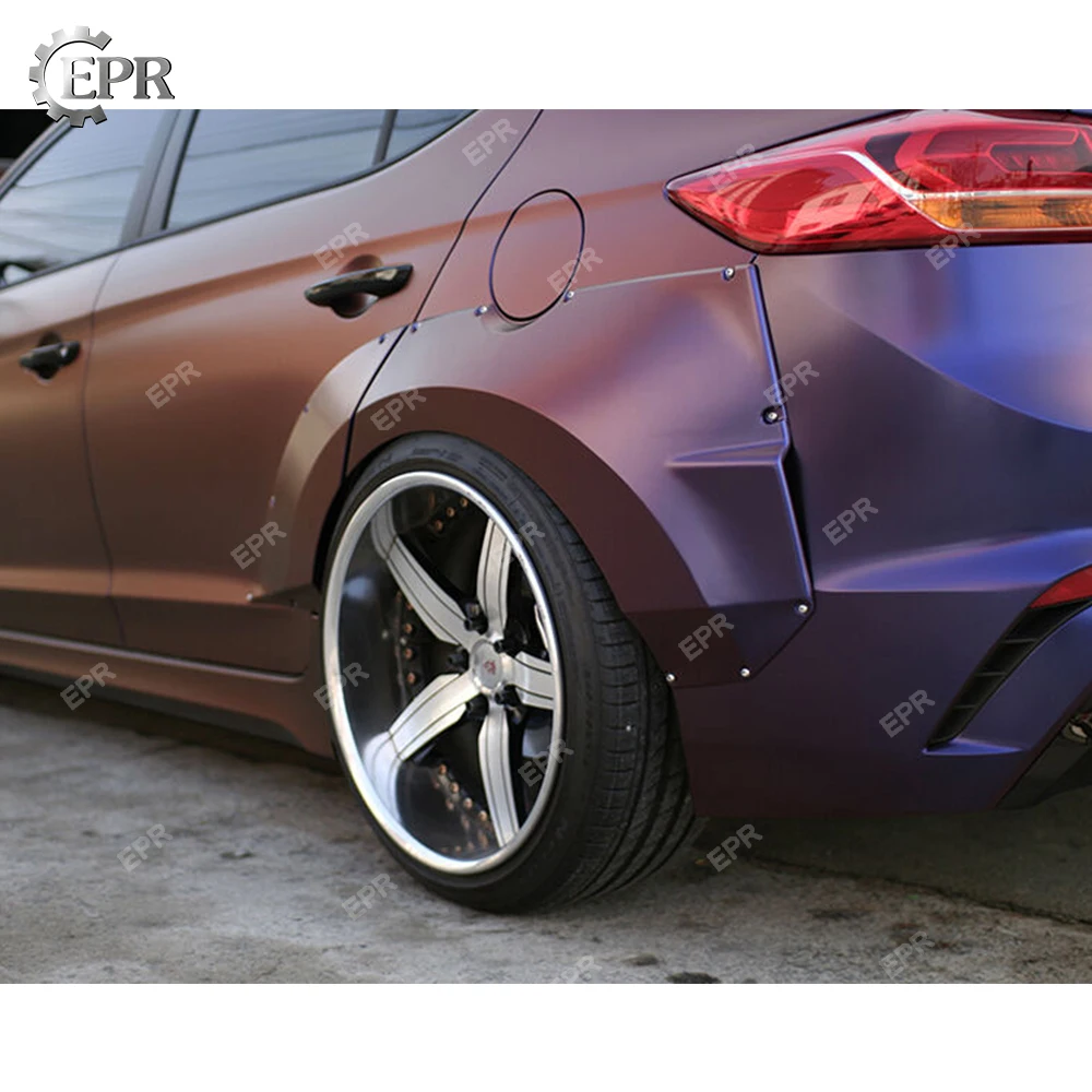 FRP Арка колеса для hyundai Elantra Avante AD+ стекло волокно широкий корпус Задняя отделка крыла 4 шт. Комплект кузова тюнинг для Avante Racing