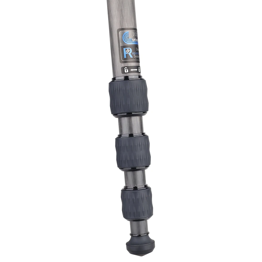 AS70C Professional Carbon Fiber Tripod for DSLR Camera with Low Profile Ball Head Monopod 10 Layers Tube Short Center Column