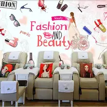 Индивидуальные большие фрески Европейский и американский ручная роспись косметики магазин ногтей обои фрески