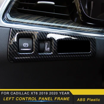 

Car Accessories Driver Seat Control Panel Trim Cover Frame Sticker ABS Carbon Decoration for Cadillac XT6 2019 2020