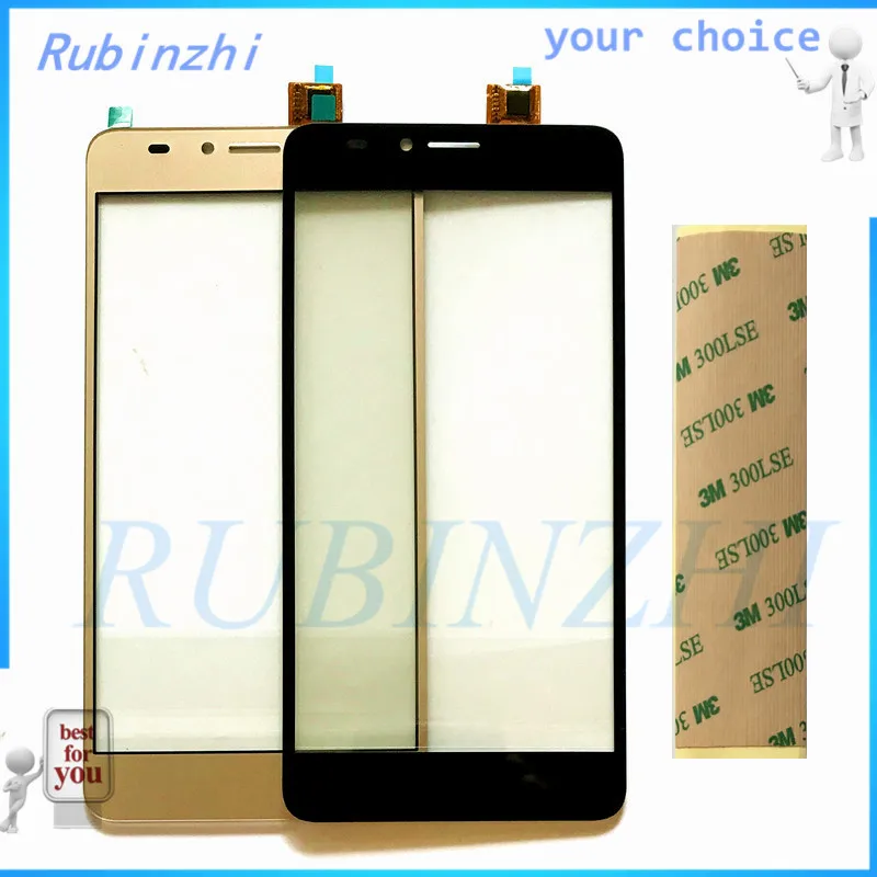 

RUBINZHI With Tape Touchscreen For BQ 5510 BQ-5510 BQS 5510 BQS-5510 Strike Power Max Touch Screen Digitizer Sensor Glass Panel