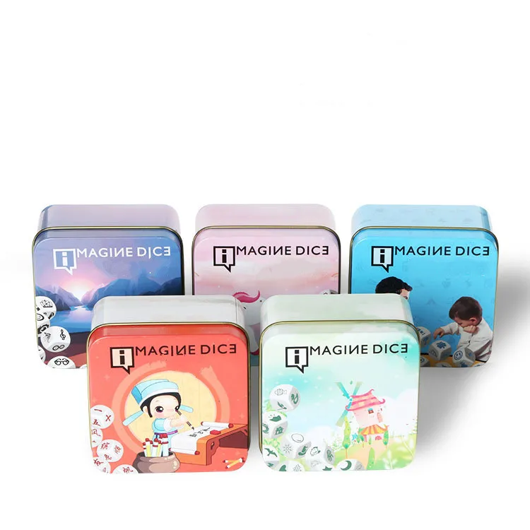 Новая история игральные кости обучающая игрушка металлическая коробка/сумка