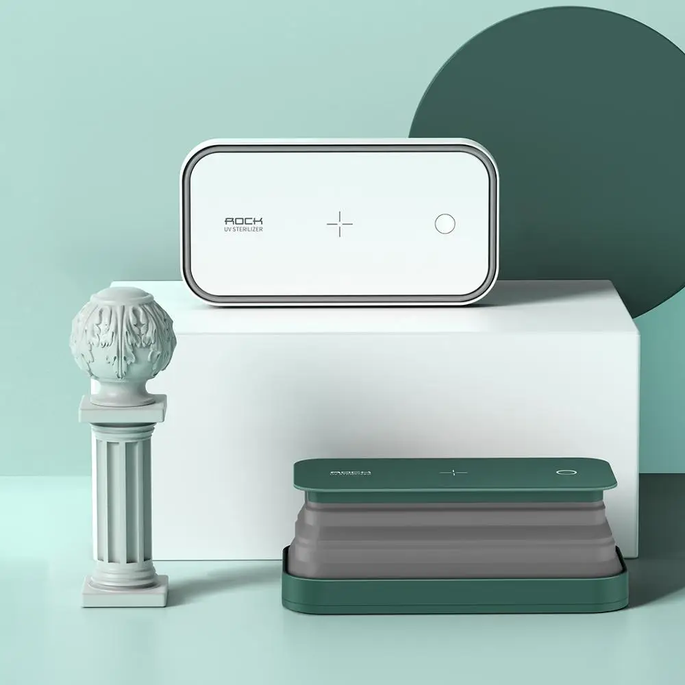 ROCK Space Multifunctional LED UV Disinfection Box Professional Sterilization Portable Wireless Charging afbeelding