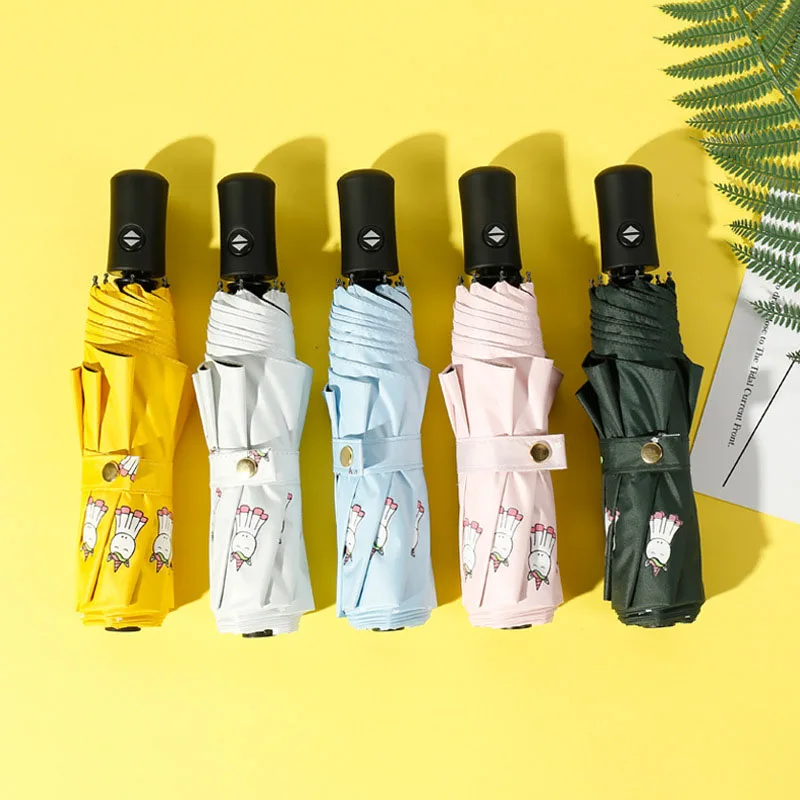 

New Cartoon Unicorn Umbrella Women UV Protection Umbrella Windproof Automatic Umbrella Children Umbrella Portable Folding Umbrel