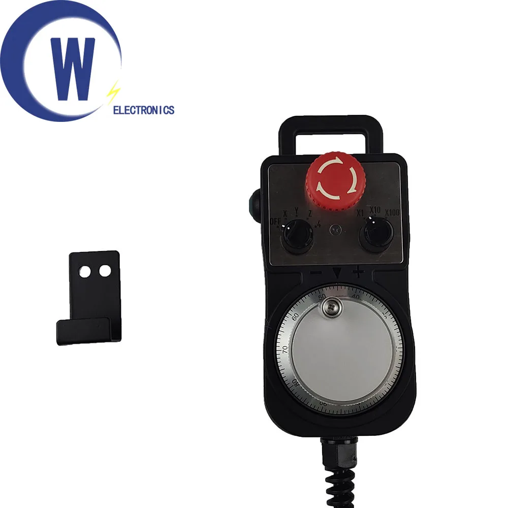 CNC 4/5/6-axis MPG Pendant Handwheel Manual Pulse Generator with Emergency Stop For FANUC System