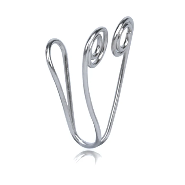 Fake Nose Piercing Ring Nose Cuff And Stud Jewelry Cooper Curve Shape Nose Clip Non Piercing Nose Ring Clip Ear Clip 8-silver