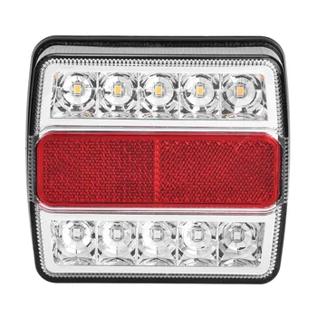 

New 2pcs LED Trailer Light 12V 15 LED Rear Light 5 Function For Trailer Trucks Boat Caravan Square Type Dropshipping