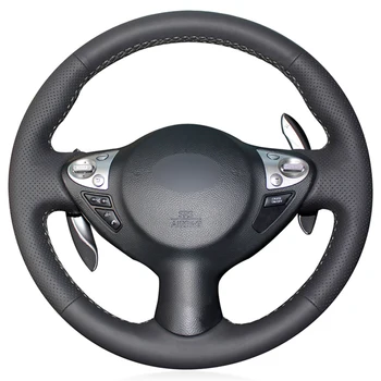 

Black PU Faux Leather Steering Wheel Cover for Nissan Juke Maxima 2009-2017 Sentra SV 370Z 2008-2020 Infiniti FX FX35 FX37 FX50