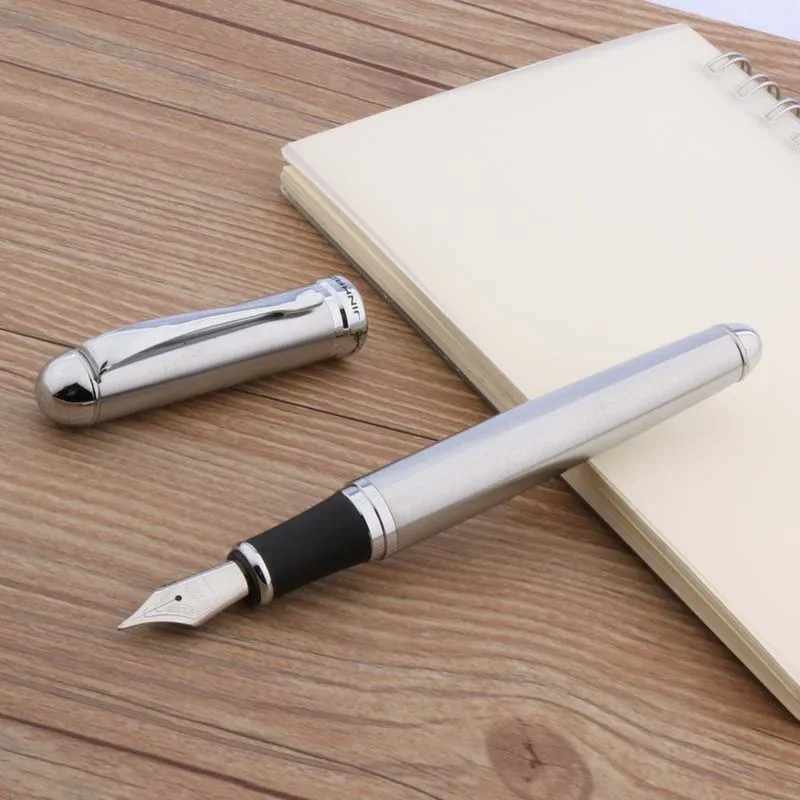 JINHAO X750 серебряные аксессуары из нержавеющей стали ручка-перьевая | Канцтовары