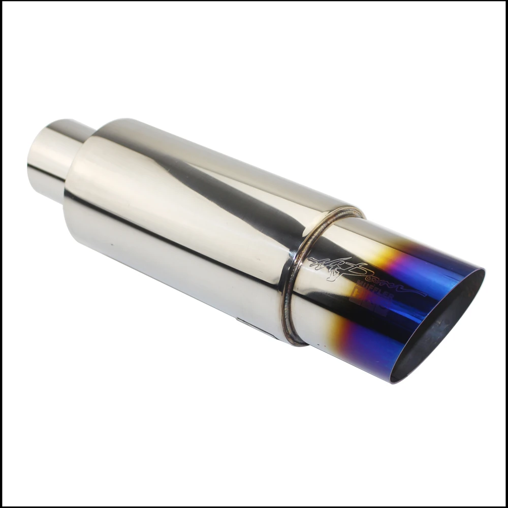 Motorcycle Exhaust Muffler Car Exhaust Tail Pipe Universal Stainless steel ID 51MM 57MM 63MM outlet 89mm