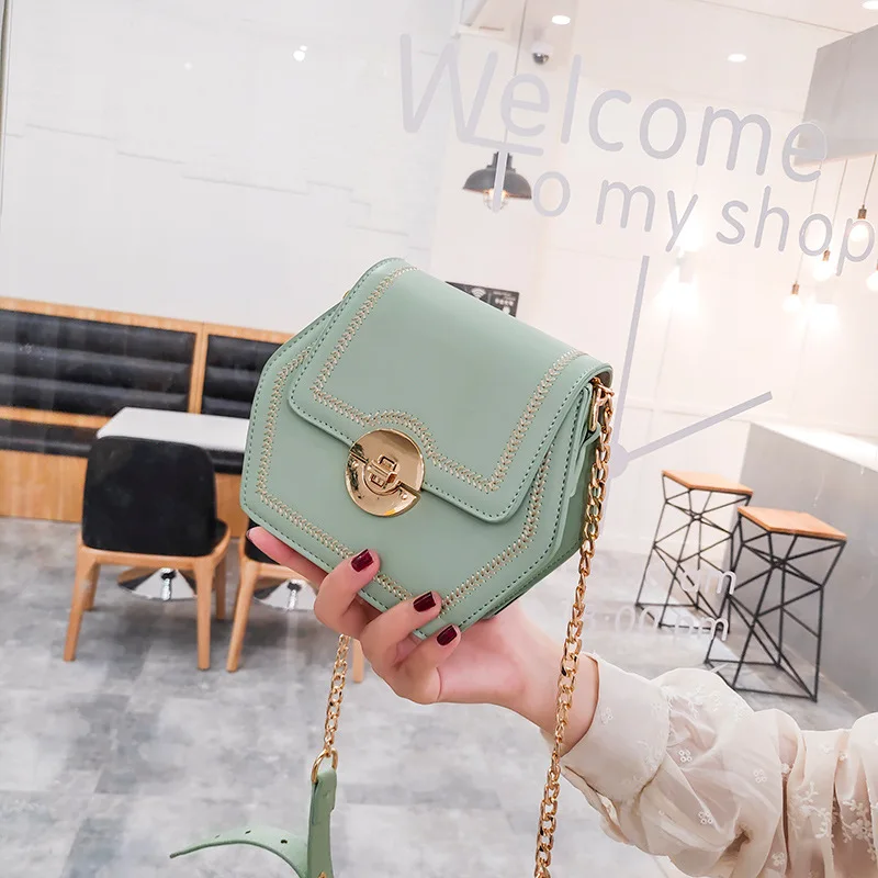 

2019 New Style Korean-style Bag Versatile Western Style Chain GIRL'S Hong Kong Style Shoulder Bag Women's High Grade Sense Singl