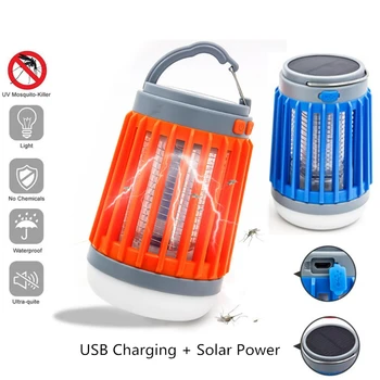

3 in1 LED USB Solar Power Mosquito Killer Lamp Protable Lantern Outdoor Repellent Light Insect Bug Mosquitos Trap Camping Torch