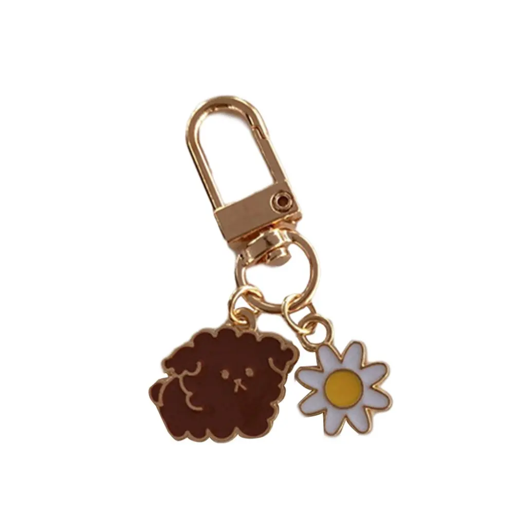 

New 1pcs Cat Dog Collar Accessory Korean Sun Flower Alloy Drip Material Bag Key Pet Decoration Delicate Pendant