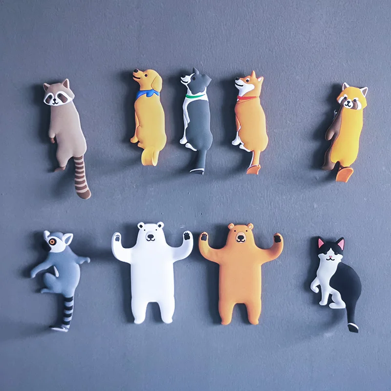Storage Hook Free Nail Single Wall Hooks Wall Hanging Hook Cartoon Animals Decorative Home Decor Wall Hook Key Hair Pin Holder 2