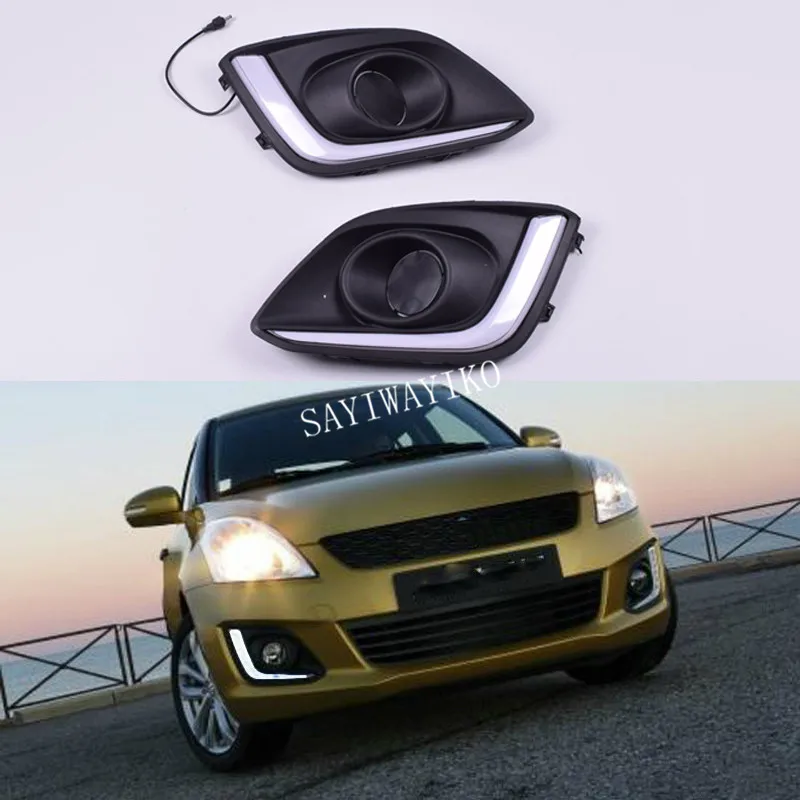 2 шт. Автомобильный светодиодный DRL для вождения дневные ходовые огни белый для Suzuki Swift автомобильный Стайлинг противотуманных фар