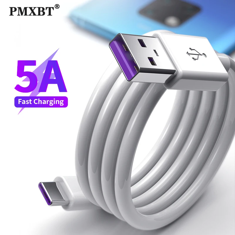 Кабель для быстрой зарядки PMXBT 5 А USB C Huawei P40/P30 Pro/Mate 30/Xiaomi 10/Samsung|Кабели мобильных телефонов| |