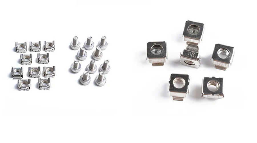 50 комплектов M6x16mm аппаратные гайки с квадратным отверстием для серверной стойки и шкафа с монтажными винтами шайбы