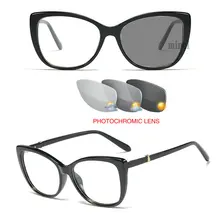 Роскошный бренд дизайн переходные фотохромные солнцезащитные очки для чтения женские диоптрические дальнозорные очки для чтения FML
