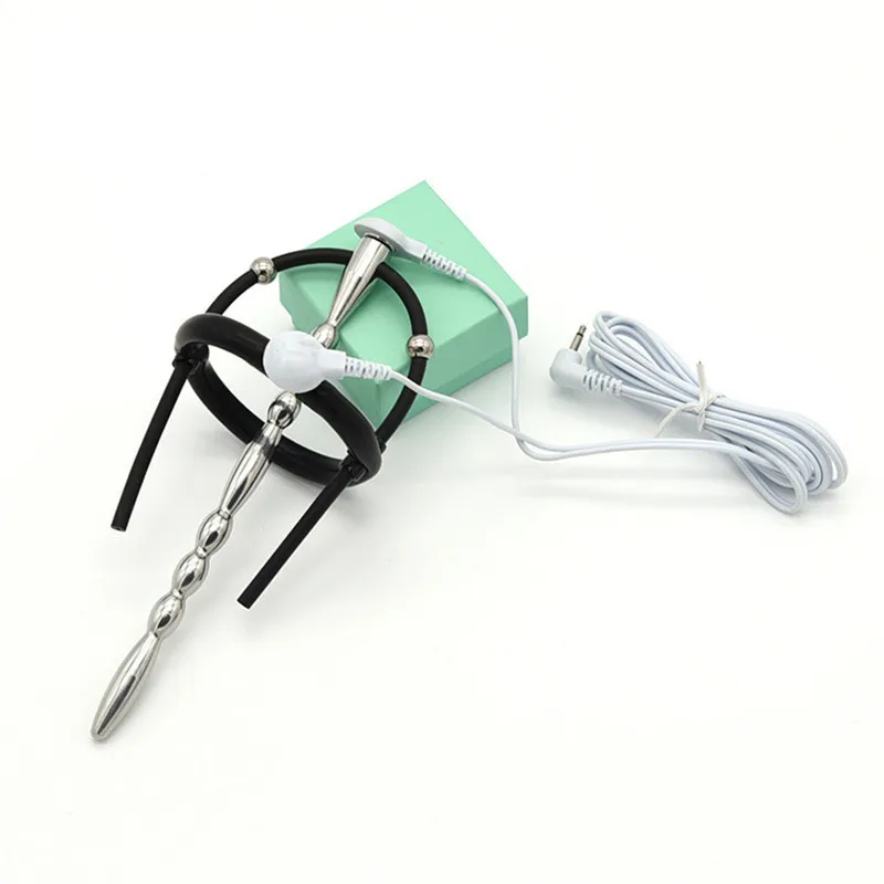 Adult Products Male Metal Ball Penis Ring Electro Shock Exotic Accessories Sex Toys For Man Electric Stimulation | Красота и здоровье