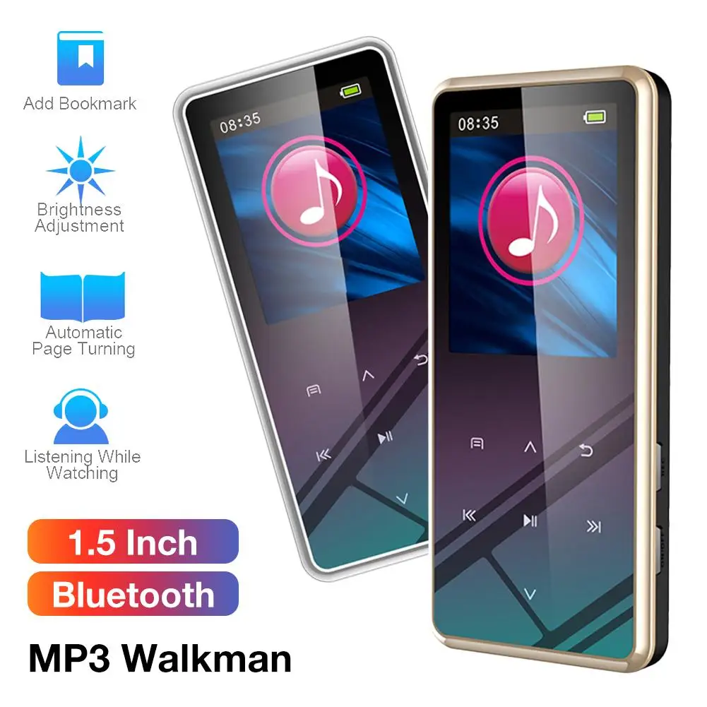

M12 MP3 Player Bluetooth Speaker 1.5 Inch Touch Screen Radio Mini Mp3 Sport MP 3 HiFi Music Player Portable Metal Walkman