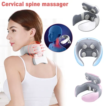 

Remote Control Neck Massager Constant Heat 4D Kneading Massager Home Office Car Use