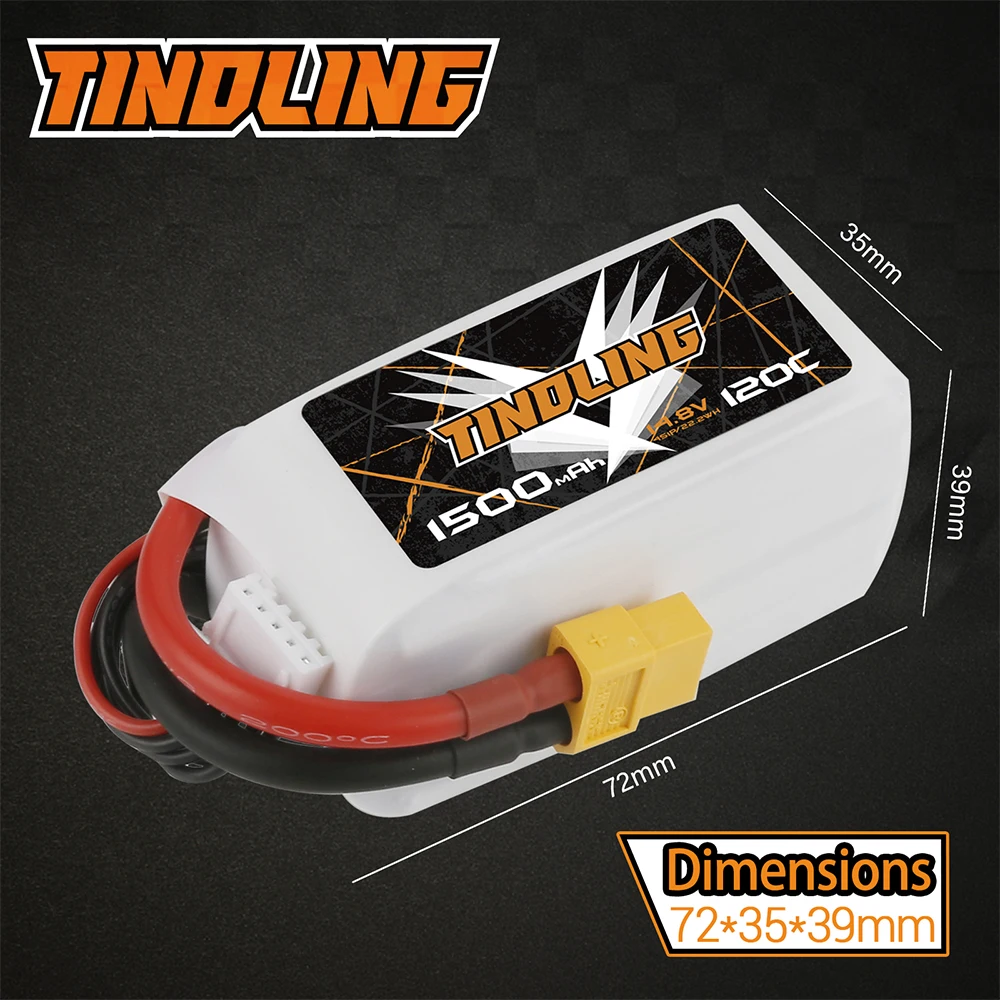 2PCS 4S Lipo hrb Battery14.8V 1500mAh 120C XT60Plug​ For Quadcopter Drone Profesional RC Car FPV Helicopter Airplane 4k toys