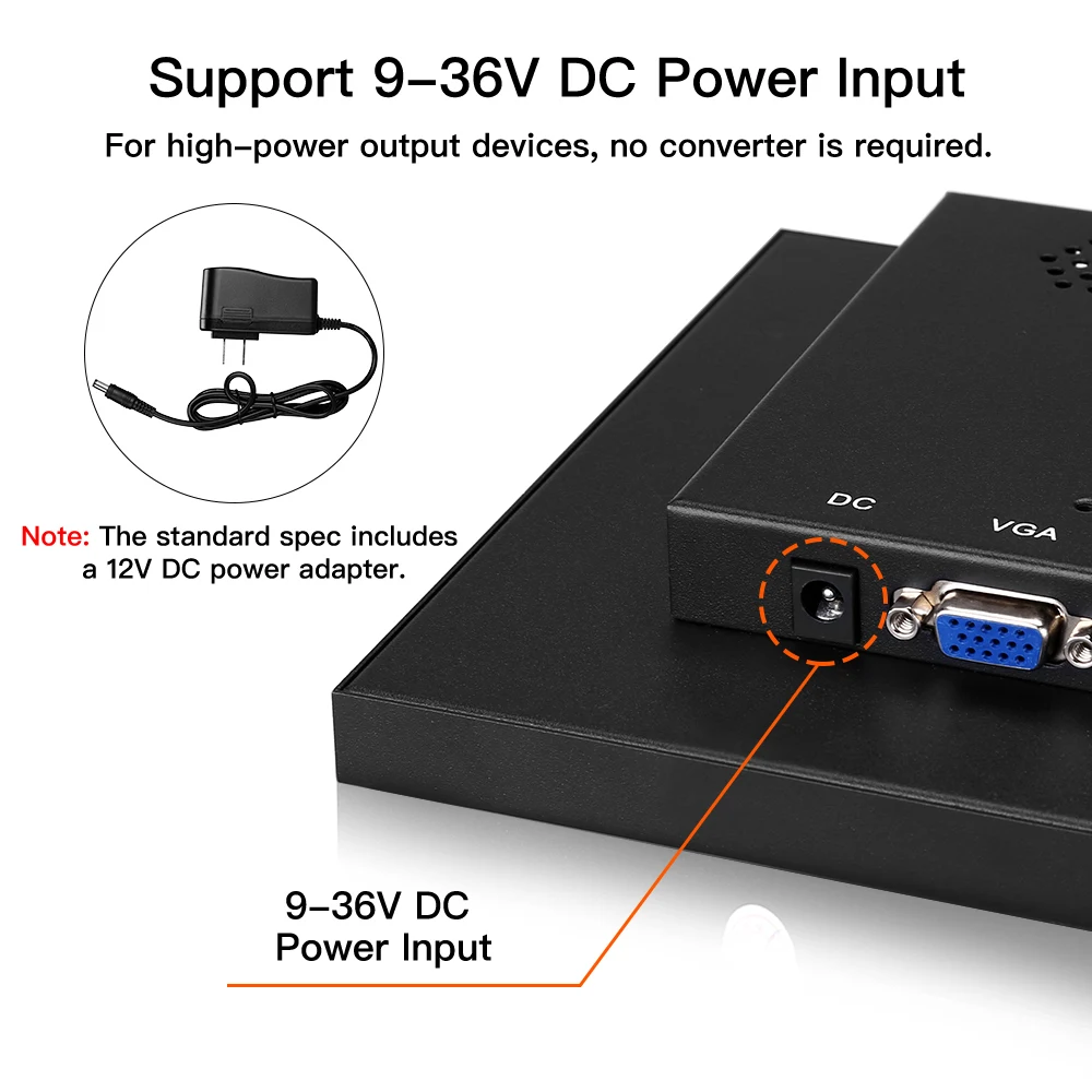 EYOYO EM10Y 10," ips CCTV монитор HDMI дисплей 1024X600 Портативный ЖК-экран с AV VGA USB BNC для ПК DVR DVD защищенная камера