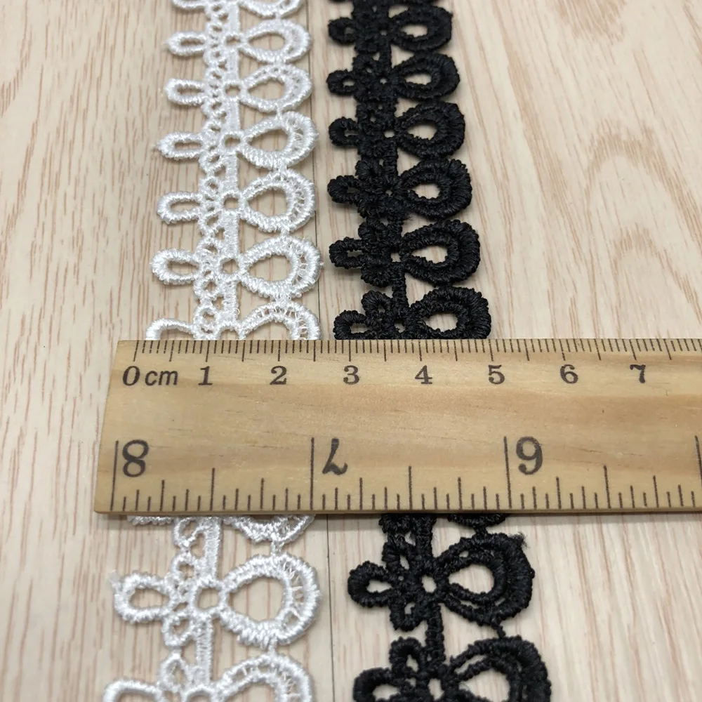 Lychee Life 2 ярд DIY черная белая Цветочная кружевная отделка кружевная лента с вышивкой Форма тыквы кружевные аксессуары для шитья для рукоделия