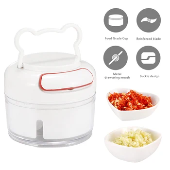 

New Mini 170ML Meat Grinder Vegetable Food Chopper Hand Pull Ginger Garlic Grater Cutter Meat Fruit Vegetable Nuts Shredders