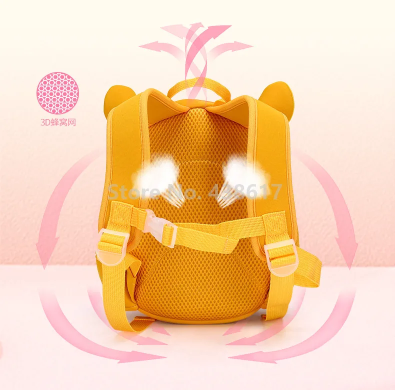 3D Tigger, тигр, милые животные, анти-потеря, рюкзак для малышей, школьная сумка для детского сада, школьная сумка с поводком безопасности, детские сумки