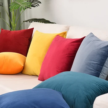 

1Pcs Rectangle Velvet Throw Living Room Sofa Cushion Cover Pillow Case Pillowcase Pure Color Nordic Style Home Decoration