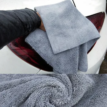 

40*40CM Car Super Absorbent Microfiber Car Detailing Towel Ultra Soft Edgeless Grey Towel wash and dry