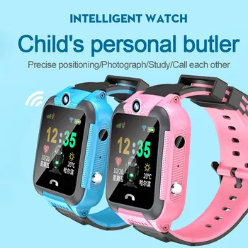 

Christmas Anti-lost SmartWatch LBS-Tracker SOS Call GSM SIM Xmas Gifts Kids Remote Photograph IP67 Level 2G TF Card For Ios