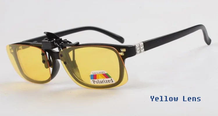 Medium Высококачественные поляризованные солнцезащитные очки es Clip on Dark Vision Lens glass es Flip для ночного вождения стекло черное легкое анти-UVA объектив 030-001 - Цвет линз: Medium