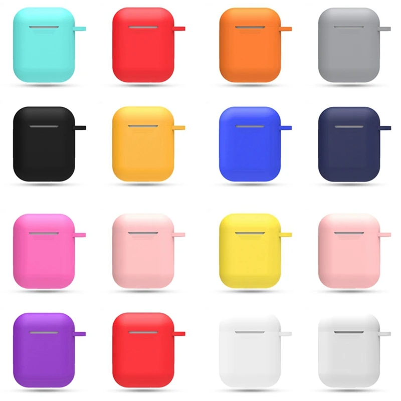 

Soft Silicone Case Ultra Thin Protector Case For Apple Airpods Shockproof Cover For A^pple AirPods Earphone Cases Storage Boxes