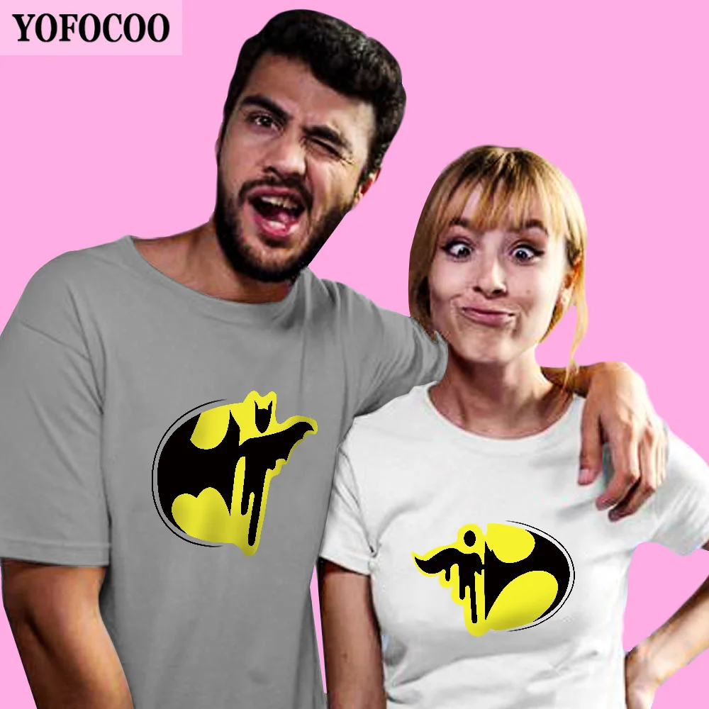 QIM 2019 NEW Couple T Shirts For Lovers Casual Matching Couple Clothes Valentine's Tops Summer Men And Women Shirt Tees