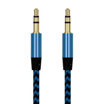 AUX-кабель длиной 1 метр, аудиокабель с разъемом 3,5 мм и штекером 3,5 мм, кабель для динамика, для наушников, автомобильный аудиокабель для динам...