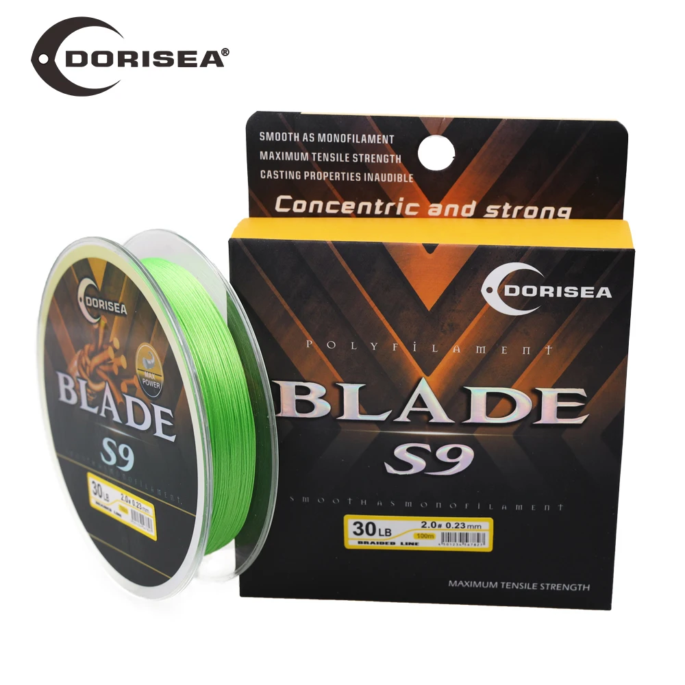 DORISEA BLADE S9 9 Strands Top Quality Braided Fishing Line 100M PE